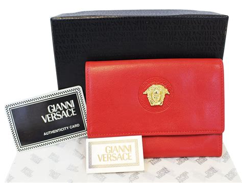 versace wallet red leather price|versace wallets for women.